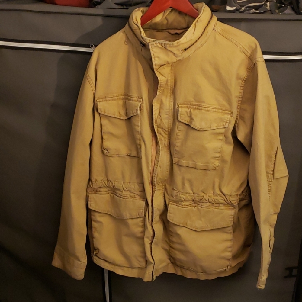 Tan Military Jacket Size XL